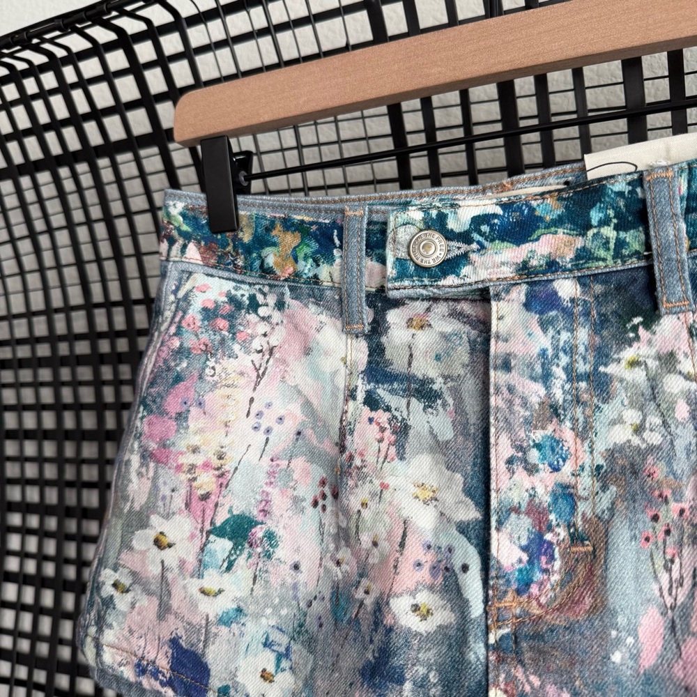 Free people We The Free Gallivanting Illusions Skort pink floral canvas - Picture 4 of 7